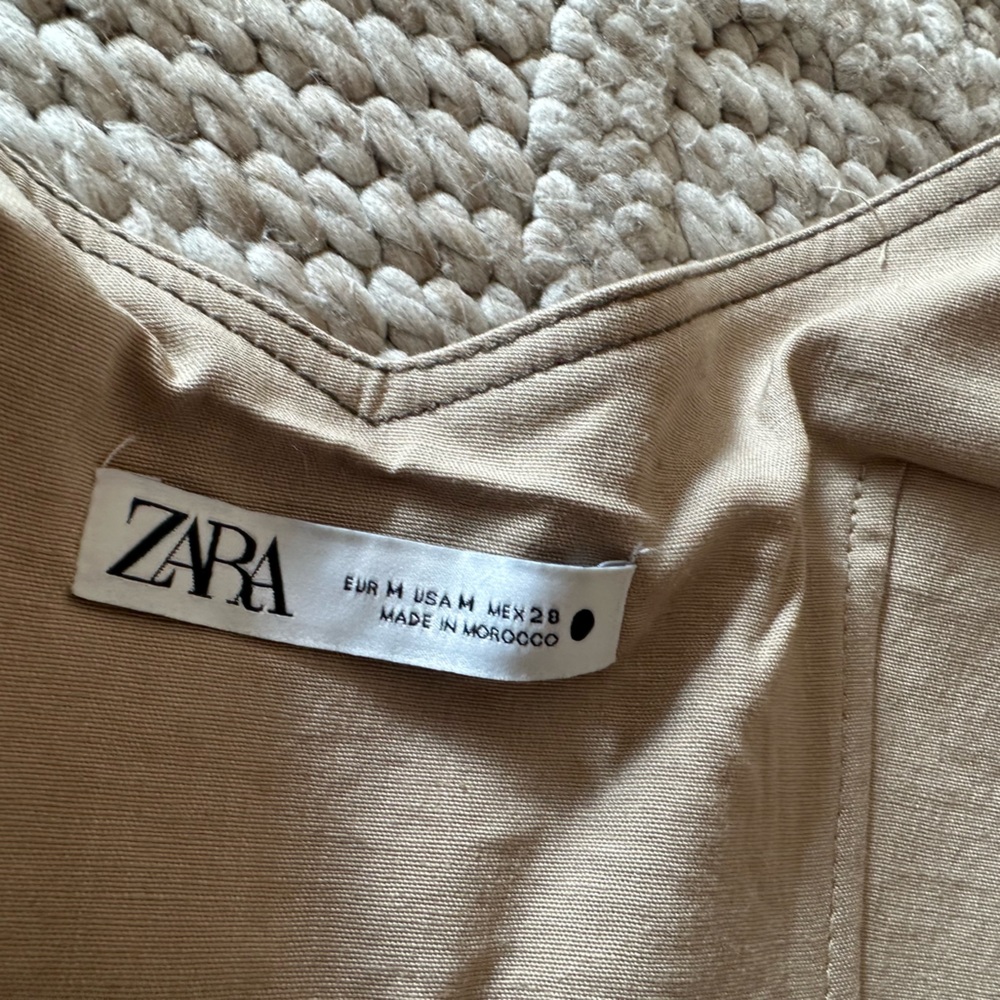 RARE Zara TOPSTITCHED ZIPPER BUSTIER Size Medium New without Tags - Picture 11 of 12